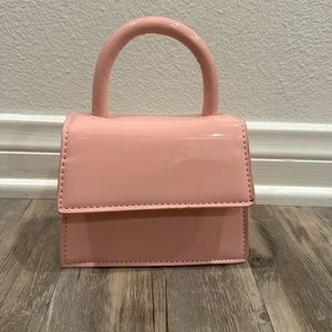 Mini pink purse with gold chain